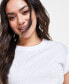 Petite Dew Drop Cotton Roll-Sleeve Tee, Created for Macy's