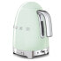 Фото #7 товара SMEG electric kettle KLF04PGEU (Pasteö Green) - 1.7 L - 2400 W - Green - Plastic - Stainless steel - Adjustable thermostat - Water level indicator