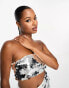 Фото #3 товара Collective the Label Petite bandeau disc sequin crop top co-ord in silver