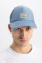 Erkek Etiket Baskılı Beyzbol Basketbol Şapkası B7992AX24SM