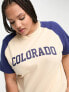 Фото #3 товара Daisy Street Plus relaxed raglan t-shirt with embroidered colorado graphic