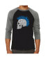 Фото #1 товара Punk Mohawk Men's Raglan Word Art T-shirt