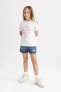 Genç Kız T-shirt Beyaz B5088a8/wt34