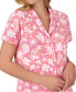 Women's 2-Pc. Notched-Collar Shortie Pajamas Set