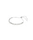 Crystal Pearl, Round Cut, White, Rhodium Plated Matrix Bracelet