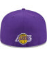 Фото #3 товара Men's Purple Los Angeles Lakers Game Day Hollow Logo Mashup 59FIFTY Fitted Hat