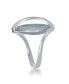 ფოტო #1 პროდუქტის Sterling Silver Oval Larimar Twisted Ring