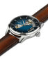 ფოტო #3 პროდუქტის Men's Automatic Jazzmaster Open Heart Smoked Blue Stainless Steel Strap Watch 40mm