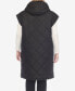 ფოტო #2 პროდუქტის Plus Size Diamond Quilted Hooded Puffer Vest