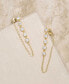 ფოტო #2 პროდუქტის Crystal Gold-Plated Chain Dangle Earrings