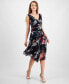 Фото #1 товара Petite Floral-Print Sleeveless Midi Dress