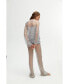 ფოტო #5 პროდუქტის Women's Beaded Mesh Knit Top