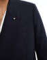 Tommy Hilfiger x Shawn Mendes flag logo double breasted blazer in navy