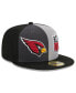 Фото #3 товара Men's Gray, Black Arizona Cardinals 2023 Sideline 59FIFTY Fitted Hat