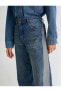 Фото #33 товара Normal Bel Bol Kot Pantolon Çift Renkli Cepli Pamuklu - Loose Straight Fit Jean