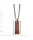 ფოტო #2 პროდუქტის Polished Koa Wood Inlay Enameled Pendant Curb Chain Necklace