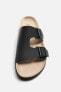 RUBBERISED DOUBLE-STRAP SANDALS