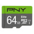 Фото #1 товара PNY Elite - 64 GB - MicroSDXC - Class 10 - Class 1 (U1) - Green - Grey