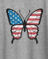 ფოტო #3 პროდუქტის Trendy Plus Size Americana Butterfly Graphic T-shirt