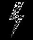 ფოტო #5 პროდუქტის Women's Word Art Lightning Bolt Short Sleeve T-shirt