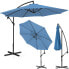 Фото #1 товара Подвесной садовый зонт на выносе Uniprodo UNI_UMBRELLA_R300BL_N, синий, диаметр 300 см, с уклоном