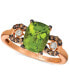 ფოტო #1 პროდუქტის Gemstone & Diamond Ring in 14k Rose Gold or 14k Yellow Gold