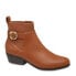 Фото #1 товара Aerosoles 40CHERRE01LW Brown Leather Women's Ankle Zip Bootie Boot Size US 10 W