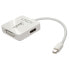 Фото #3 товара Lindy Mini-DP 1.2 to DP 4K60 / HDMI 4K30/DVI Adapter - 0.2 m - 2160p - White - Active video converter - 10 - 85% - 53 g