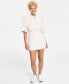 ფოტო #1 პროდუქტის Women's Belted Short-Sleeve Utility Romper, Created for Macy's