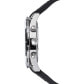 ფოტო #3 პროდუქტის Men's Skipper Dual Time Zone Black Silicone Strap Watch 44mm, Created for Macy's