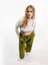 Фото #4 товара ASOS DESIGN Curve elastic waist tailored trouser in khaki green