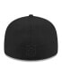 Фото #3 товара Men's Black New York Jets Black on Black Low Profile 59FIFTY Fitted Hat