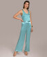 Фото #3 товара Women's Wide-Leg Satin Pants