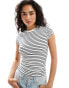 Фото #1 товара Cotton On baby tee in white black stripe