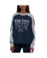 Women's Navy, Gray Penn State Nittany Lions Smash Oversized Long Sleeve T-shirt