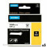 Laminated Tape for Labelling Machines Rhino Dymo ID1-12 12 x 5,5 mm Black White Self-adhesives (5 Units)