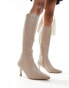 Фото #2 товара New Look knee boot in cream