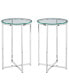 Фото #1 товара Modern Glam 2-Piece Metal-X Leg Side Table Set