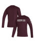 ფოტო #1 პროდუქტის Men's Maroon Mississippi State Bulldogs Sideline Locker Strikethrough Creator AEROREADY Long Sleeve T-shirt