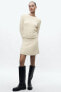 Фото #1 товара Комплект из трикотажного топа и мини-юбки с бусинами ZARA