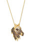 ფოტო #1 პროდუქტის Chocolate Ombré Diamond Horse Adjustable 20" Pendant Necklace (1/2 ct. t.w.) in 14k Gold