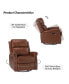 Chapas Transitional Wooden Upholstered Recliner with Metal Base