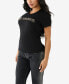 Фото #3 товара Women's Short Sleeve Ombre Crystal Arch Logo T-shirt