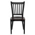Фото #2 товара Hercules Series Black Vertical Back Metal Restaurant Chair - Mahogany Wood Seat