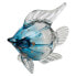 Decorative Figure Romimex Blue Glass Fish 20 x 21 x 20 cm