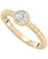ფოტო #1 პროდუქტის Diamond Miracle-Plate Textured Ring (1/10 ct. t.w.) in Gold Vermeil, Created for Macy's