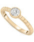 Diamond Miracle-Plate Textured Ring (1/10 ct. t.w.) in Gold Vermeil, Created for Macy's