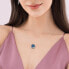 Фото #5 товара Pandora潘多拉 海洋之心 蓝色闪耀套装 项链 女款 银色 礼物 / Ожерелье Pandora ZT0139