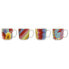 Фото #1 товара Набор из кофейных чашек DKD Home Decor Разноцветный Коралл Бамбук Dolomite современный 180 ml