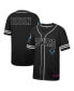 ფოტო #1 პროდუქტის Men's Black Howard Bison Free Spirited Mesh Button-Up Baseball Jersey